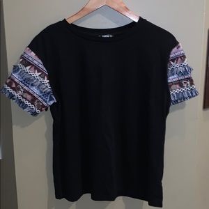 Shein Embroidered boho sleeve top NWOT